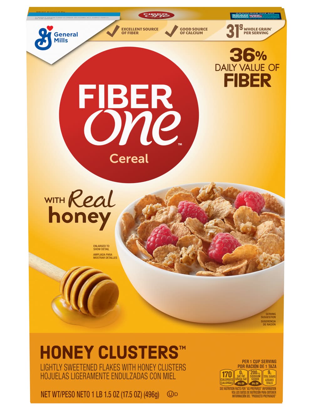 FiberOne Honey Clusters Cereal 17.5 oz