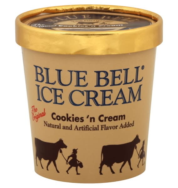 Blue Bell Ice Cream Cookies and Cream 16 oz