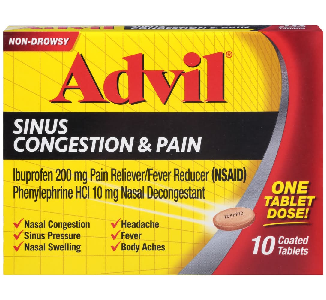 Advil Sinus Congestion & Pain 10 ct