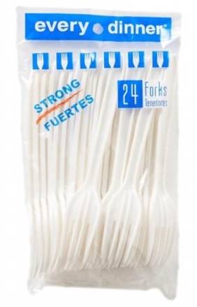 Every Dinner Plastic Forks 24 ct