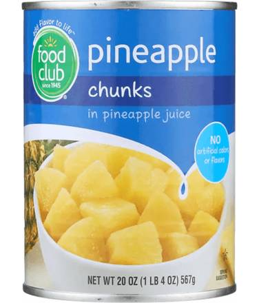 Food Club Pineapple Chunks 20 oz