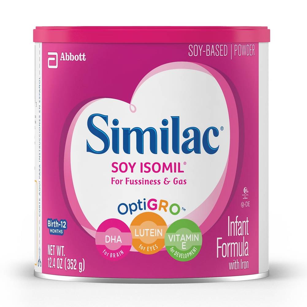 Similac Optigrow Soy Isomil Infant Formula 12.9 oz