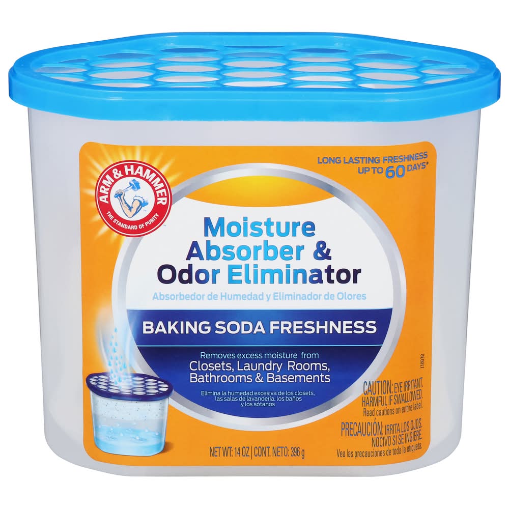 Arm & Hammer Fragrance Free Refillable Moisture Absorber and Odor Eliminator 14 oz