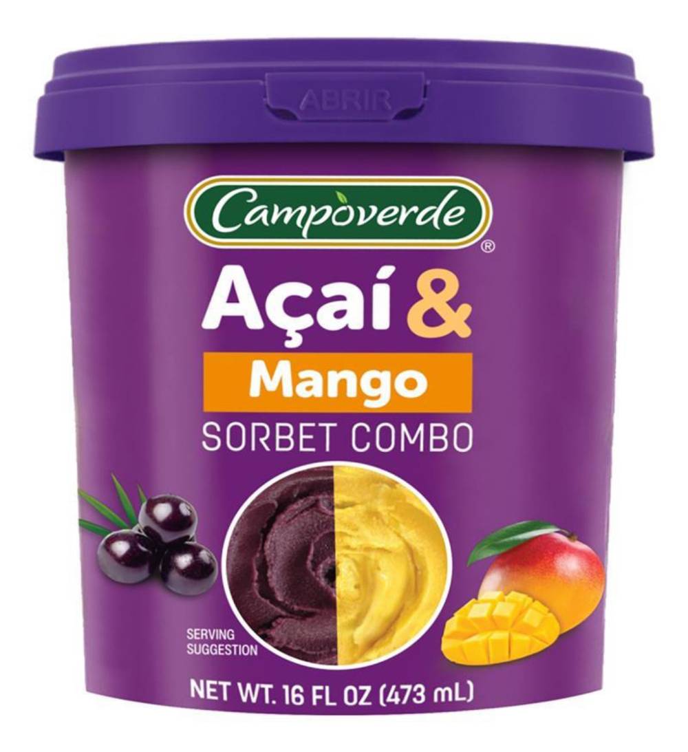 Campoverde Acai & Mango Sorbet & Cream Combo 16 oz