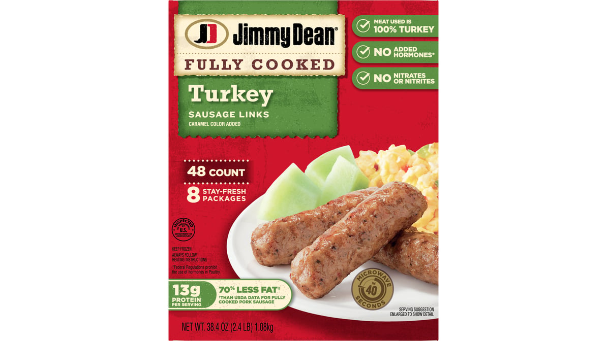 Jimmy Dean Pre-Cooked Turkey Sausage Links 38.4 oz