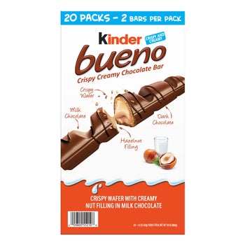 Kinder Bueno Chocolate Bar 20-1.5 oz