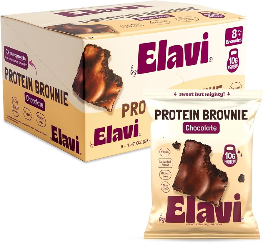 Elavi High Protein Brownie Chocolate Fudge 12 ct