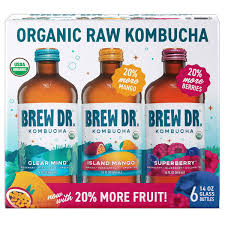 Brew Dr Organic Kombucha Variety Pack 6-14 oz