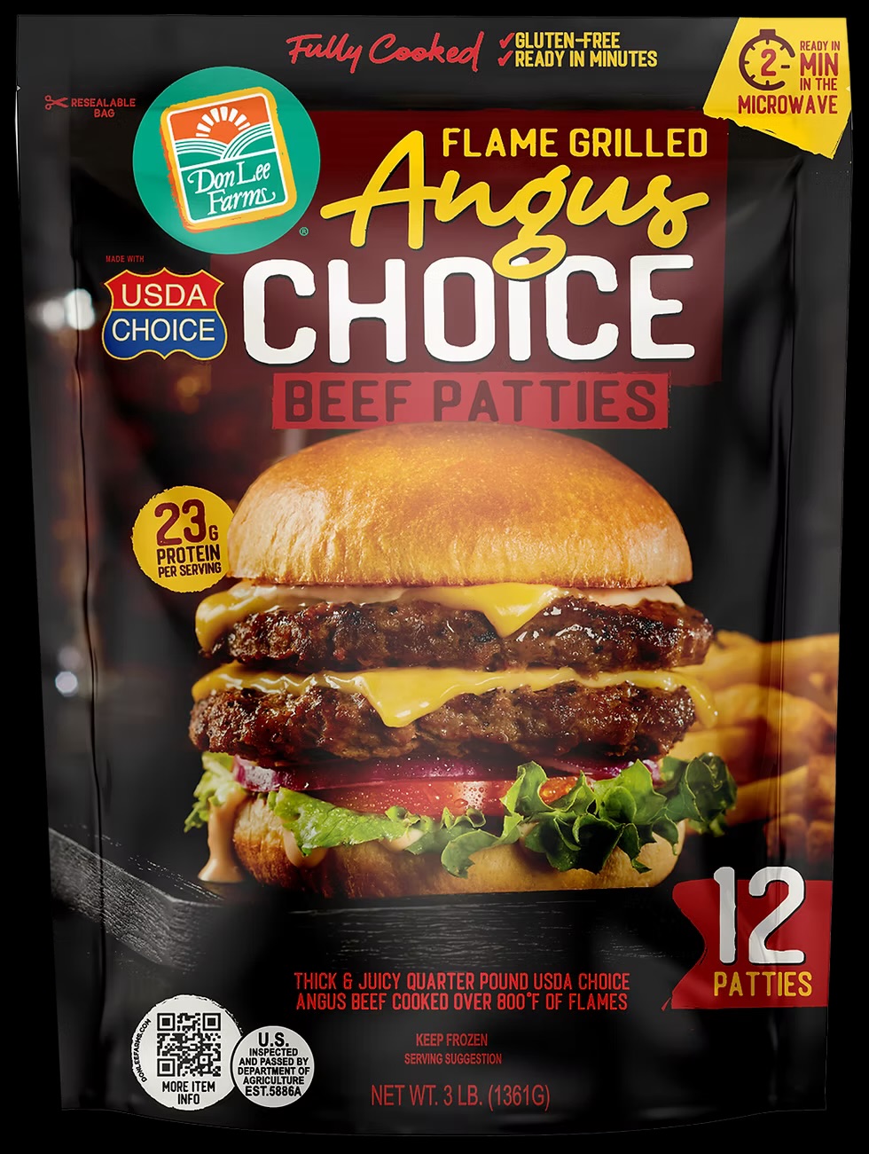 Don Lee Farms Angus Choice Patties 12-4 oz