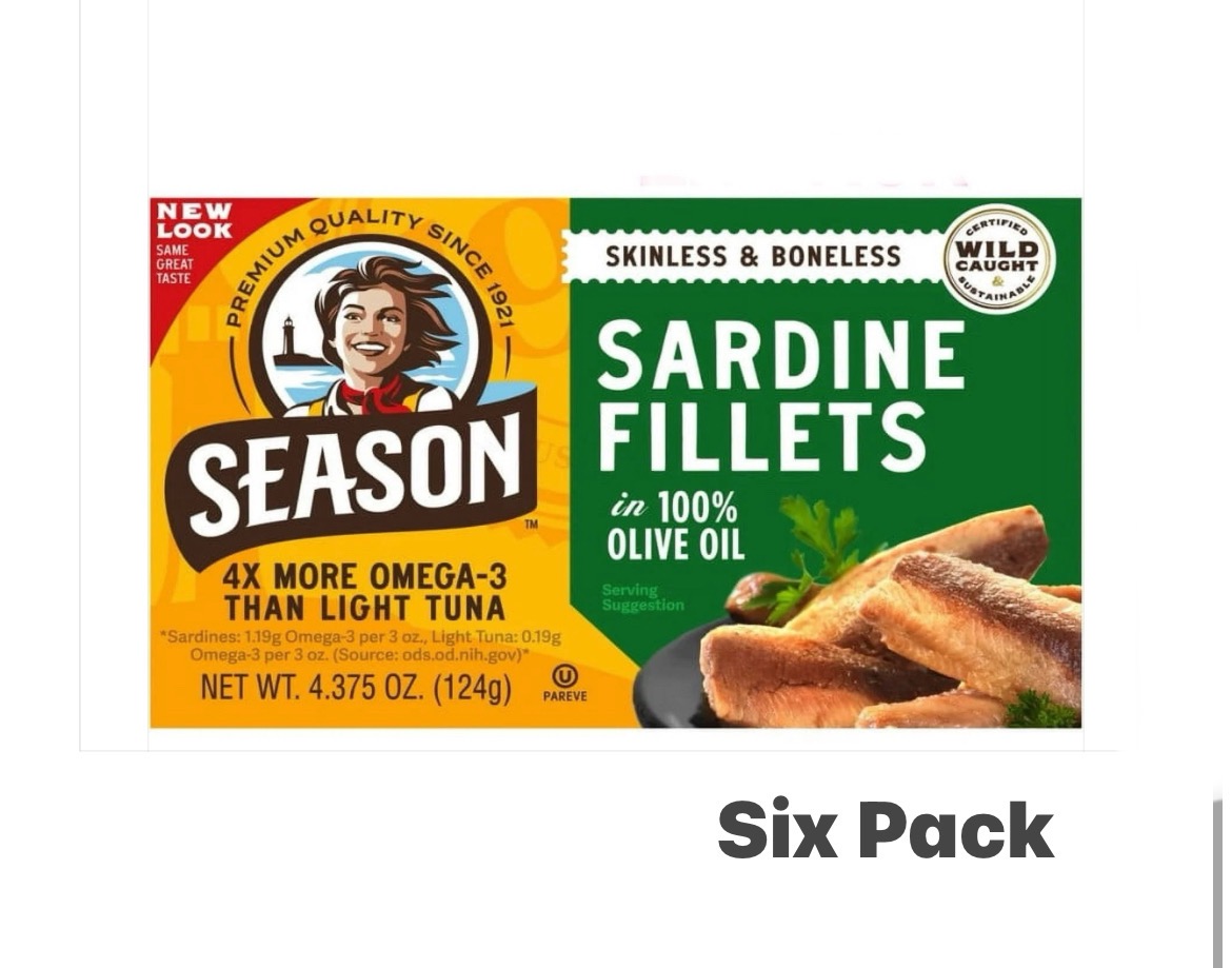 Season Sardines Boneless / Skinless In Olive Oil 6-4.375 oz