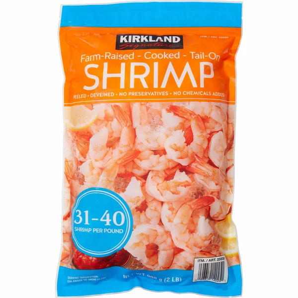 Kirkland Signature 31-40 ct Cooked Shrimp Farm Raised 2 lbs