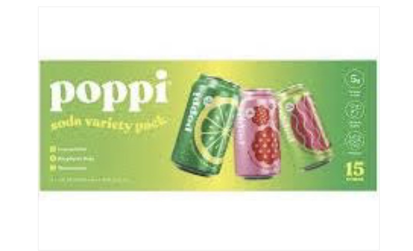 Poppi Soda Variety Pack Green 15-12 oz