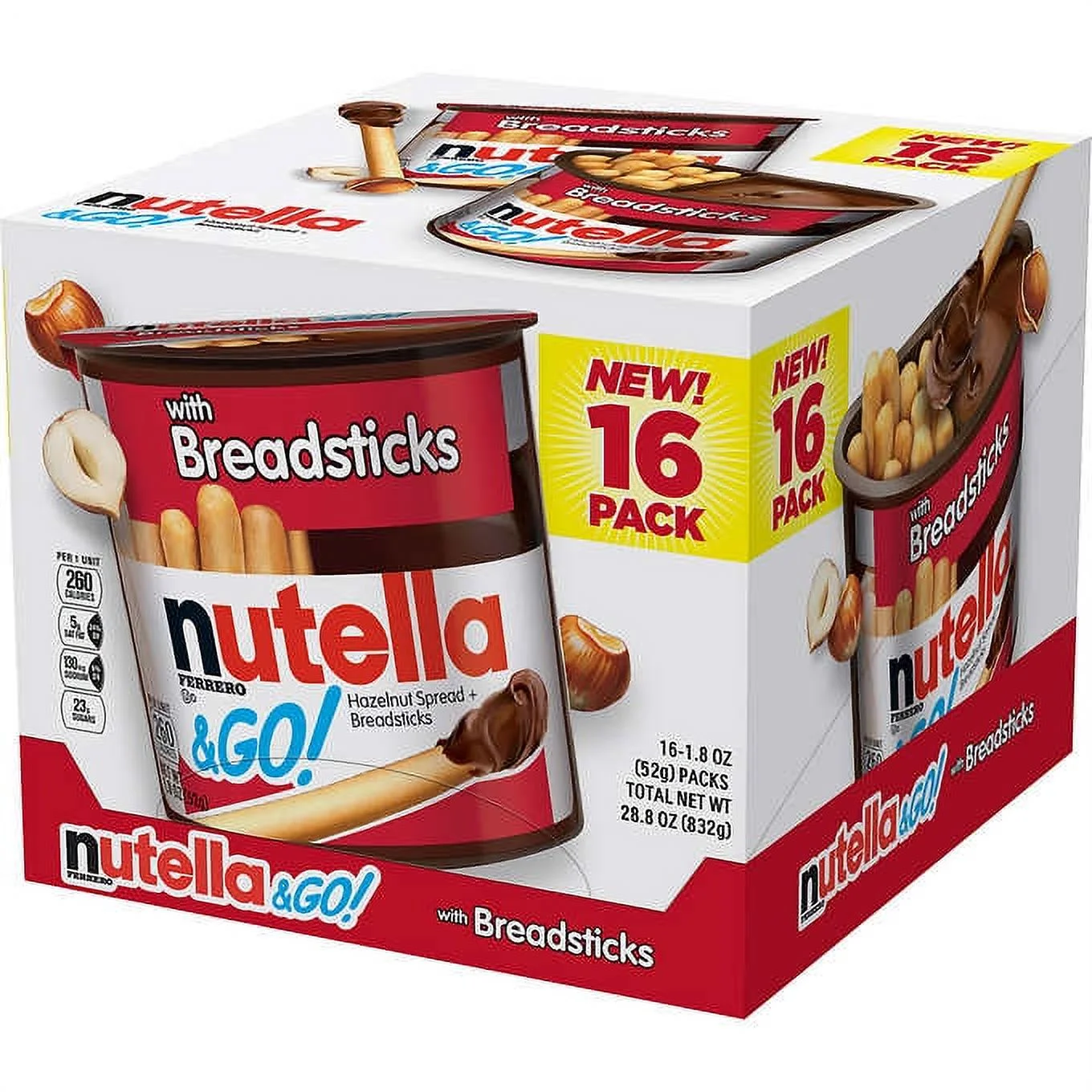 Nutella & Go Hazelnut Spread with Breadsticks 16-1.8 oz