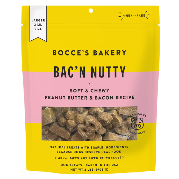 Bocce's Bakery Bac'n Nutty Pet Treats 32 oz