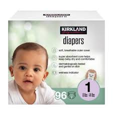 Kirkland Signature Diapers Size 1 96 ct