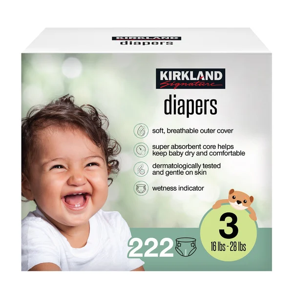 Kirkland Signature Supreme Diapers Size 3 222 ct