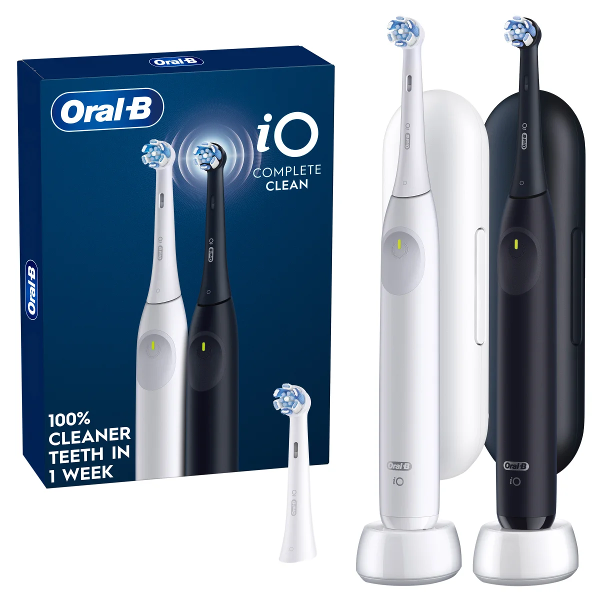 Oral B iO Complete Clean Rechargeable Toothbrush 2 ct