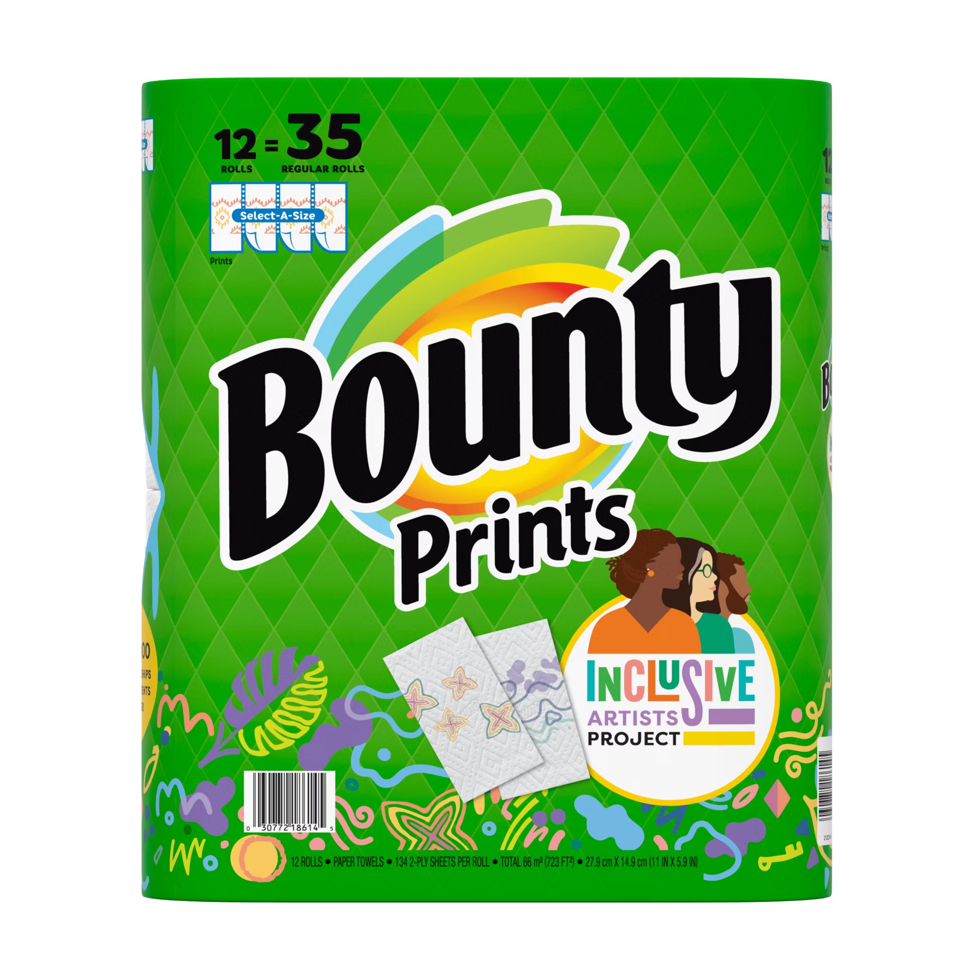Bounty Prints Select-A-Size Paper Towels 12 ct