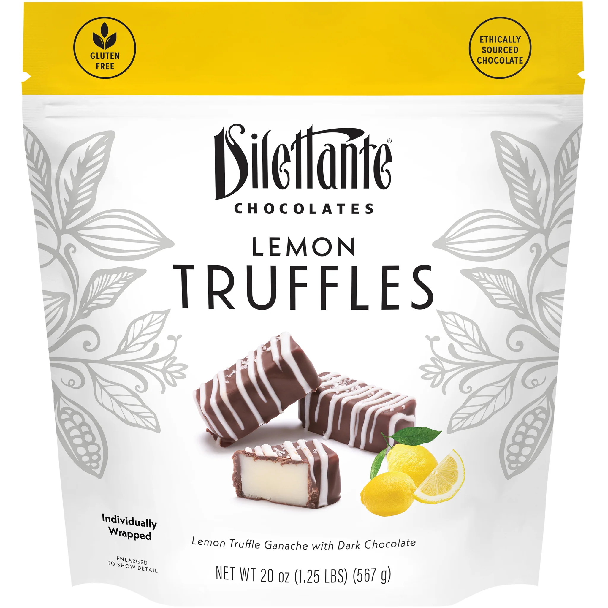 Dilettante Lemon Chocolate Truffles 20 oz
