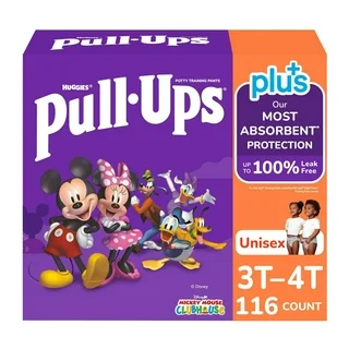 Huggies Plus Unisex Pull Ups Training Pants 3t-4t 116 ct