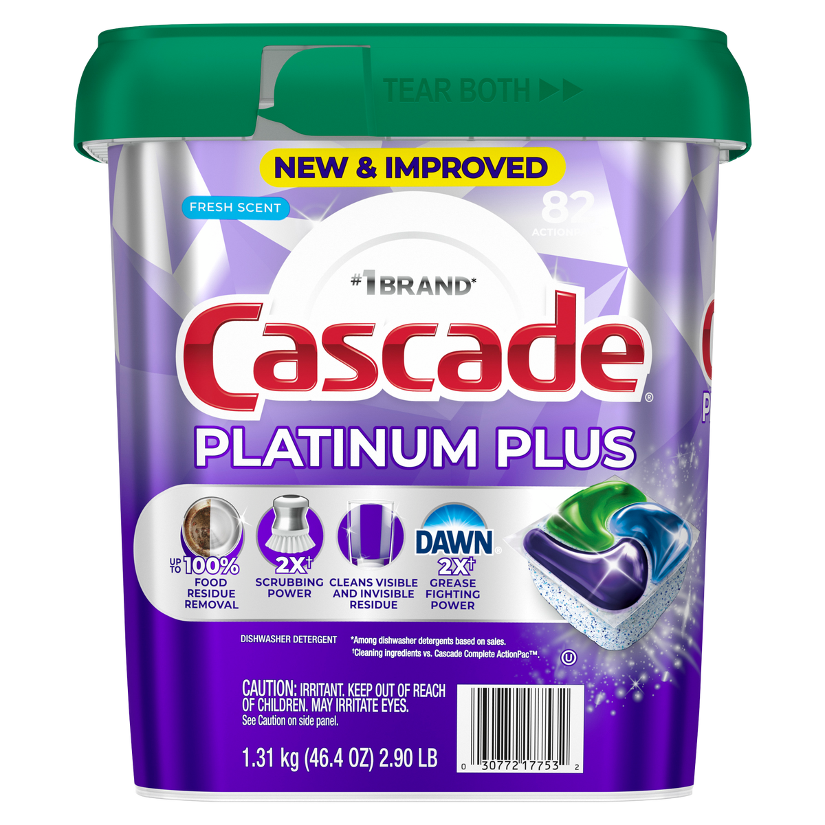 Cascade Platinum Plus Action Pacs 82 ct
