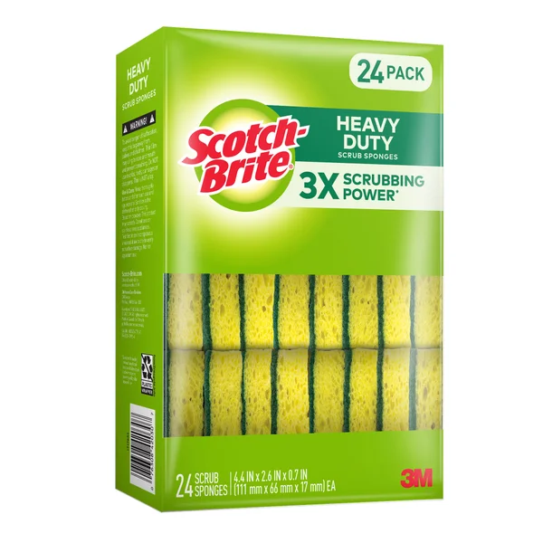 Scotch-Brite Heavy Duty Scrub Sponges 24 ct