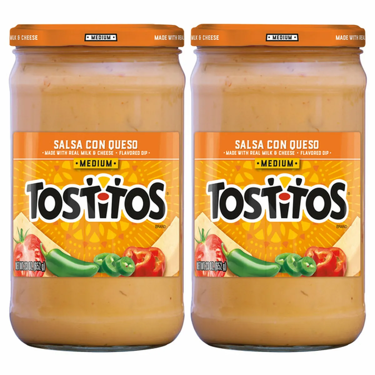 Frito Lay Tostitos Medium Queso Dip 2-23 oz