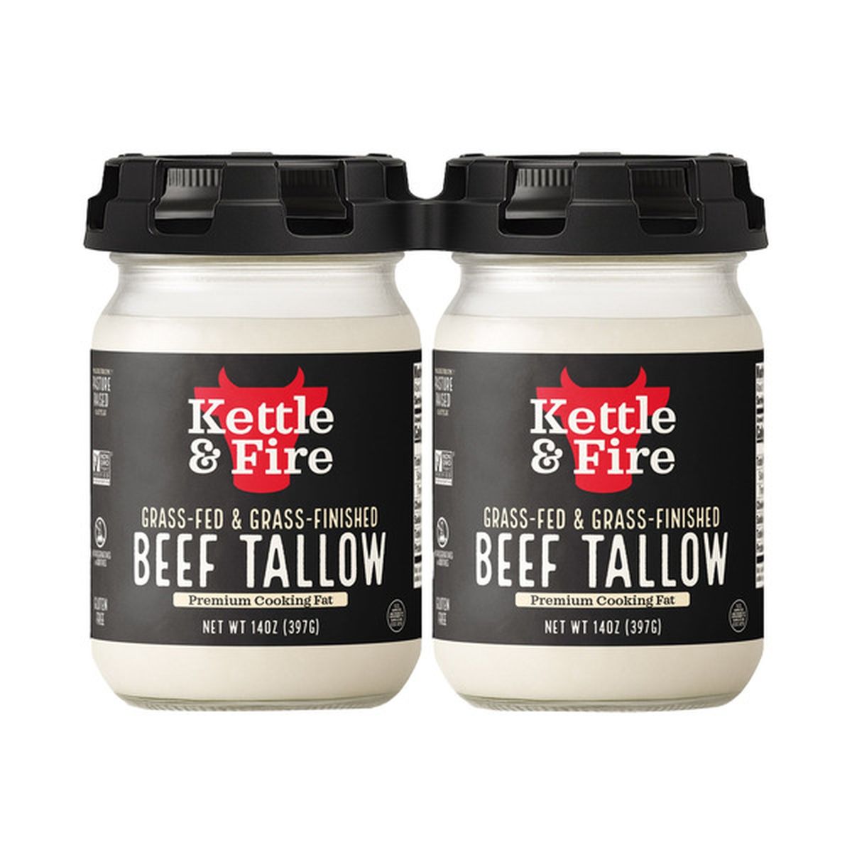 Kettle & Fire Grass Fed Beef Tallow 2-14 oz
