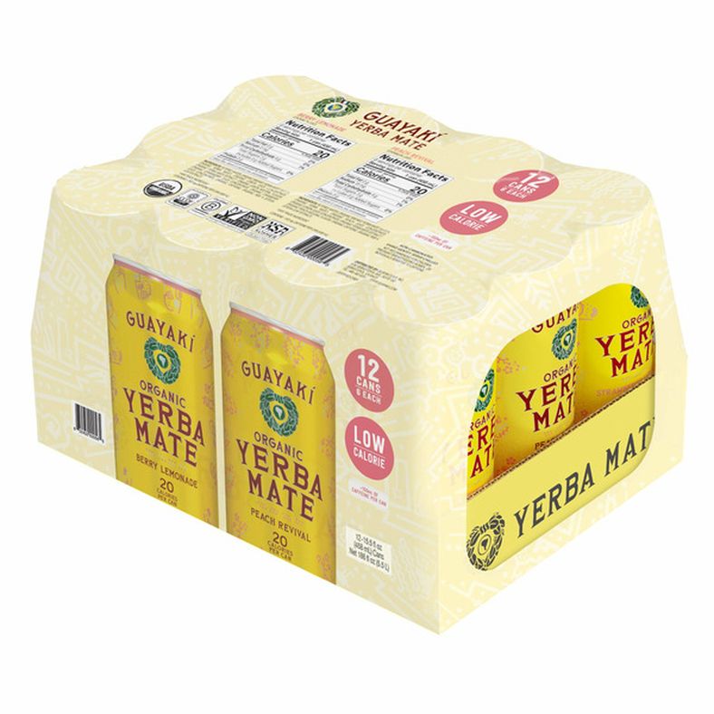 Organic Guayaki Yerba Mate Low Calorie Variety 12-15.5 oz