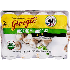 Giorgio Organic Sliced Mushrooms 12-4 oz