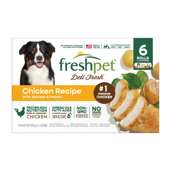 FreshPet Grain Free Chicken Recipe Rolls 6-1.5 lbs