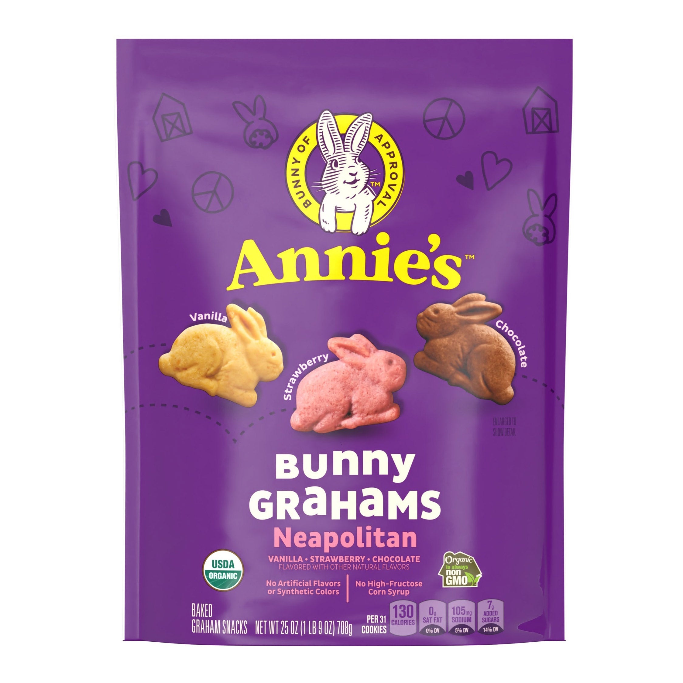 Annie’s Organic Bunny Grahams Neapolitan 25 oz