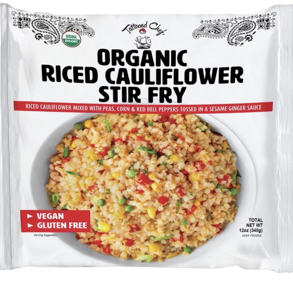 Tattooed Chef Organic Riced Cauliflower Stir Fry 4-12 oz