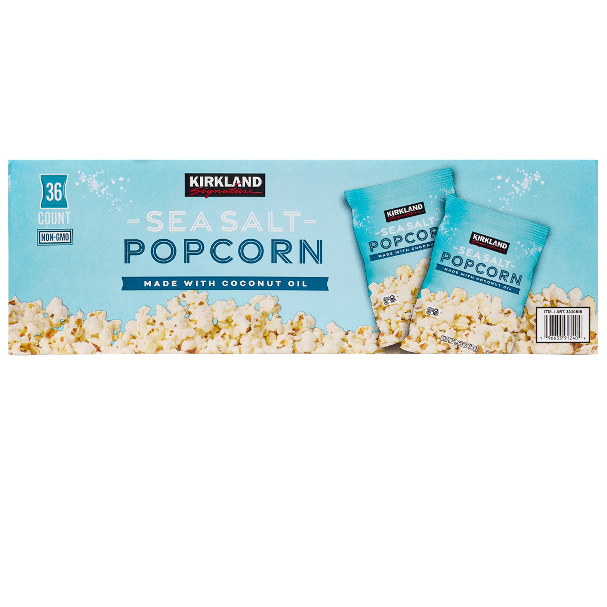 Kirkland Signature Sea Salt Popcorn with Coconut Oil 36-0,65 oz