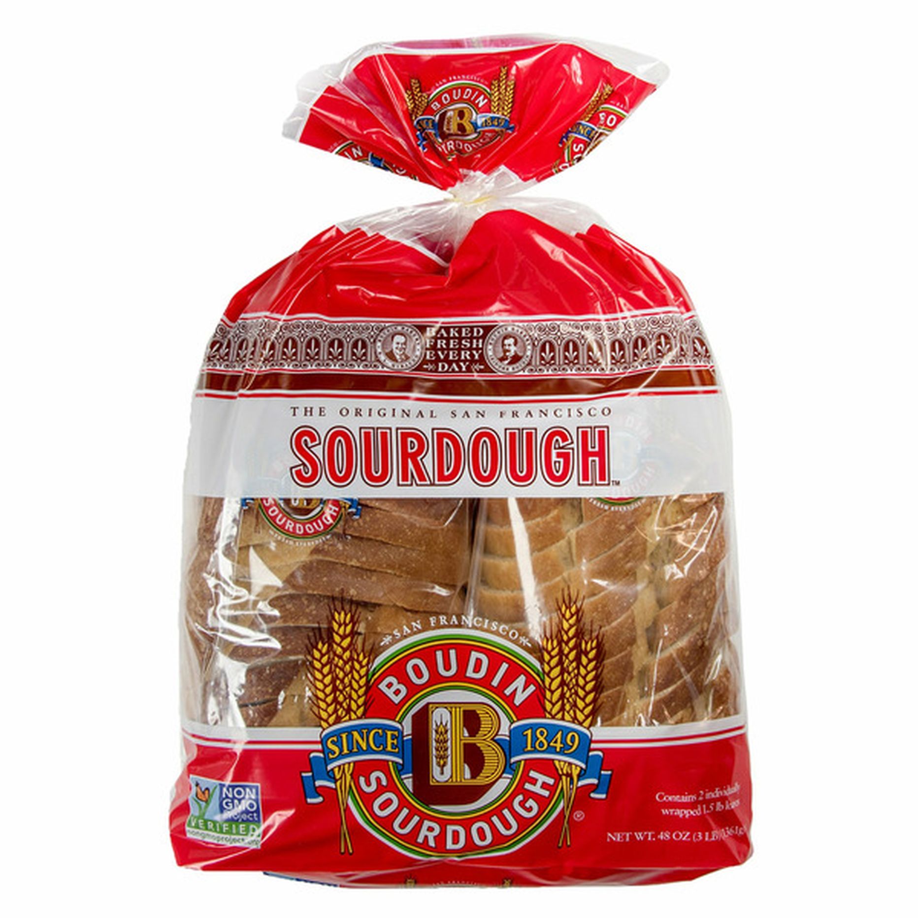 Boudin Organic Sliced Sourdough Bread 2-24 oz