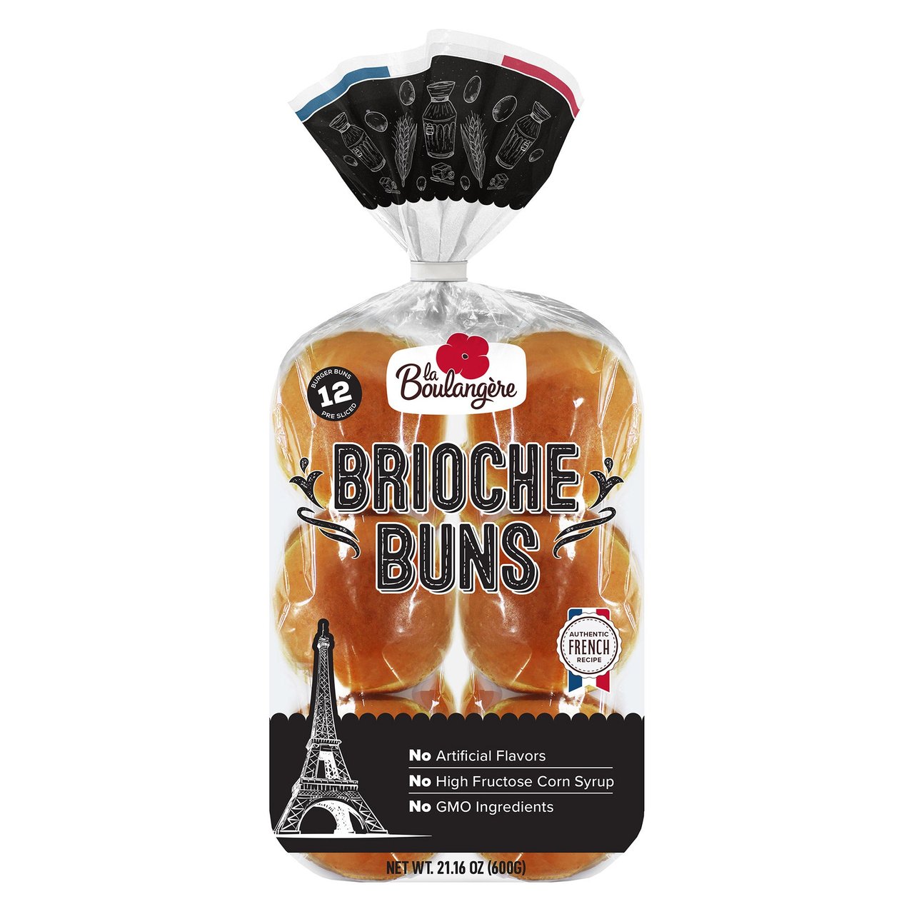 La Boulangerie Brioche Burger Buns 12 ct