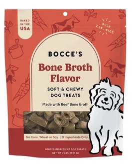 Bocce’s Bakery Soft & Chewy Bone Broth Dog Treats 32 oz