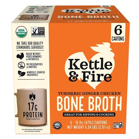 Kettle And Fire Org Turmeric Bone Broth 6pk-16.9 oz