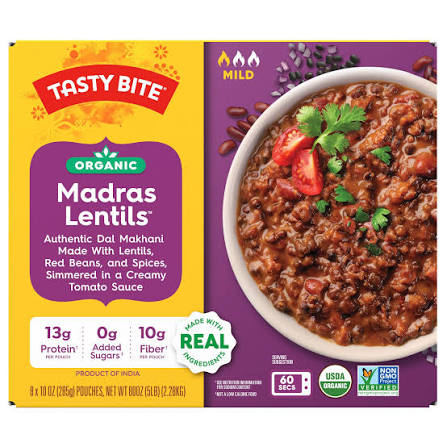 Tasty Bite Organic Madras Lentils 8-10 oz