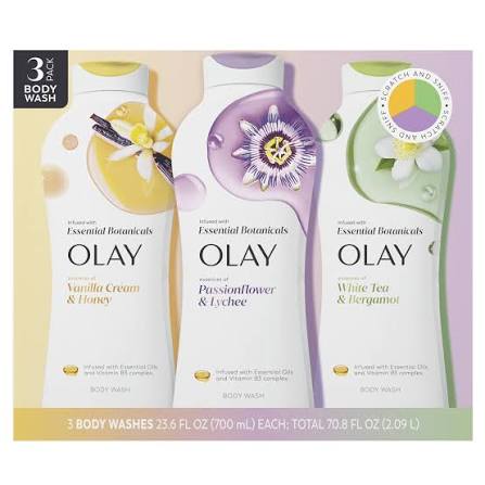 Olay Essential Botanicals Body Wash 3-pack