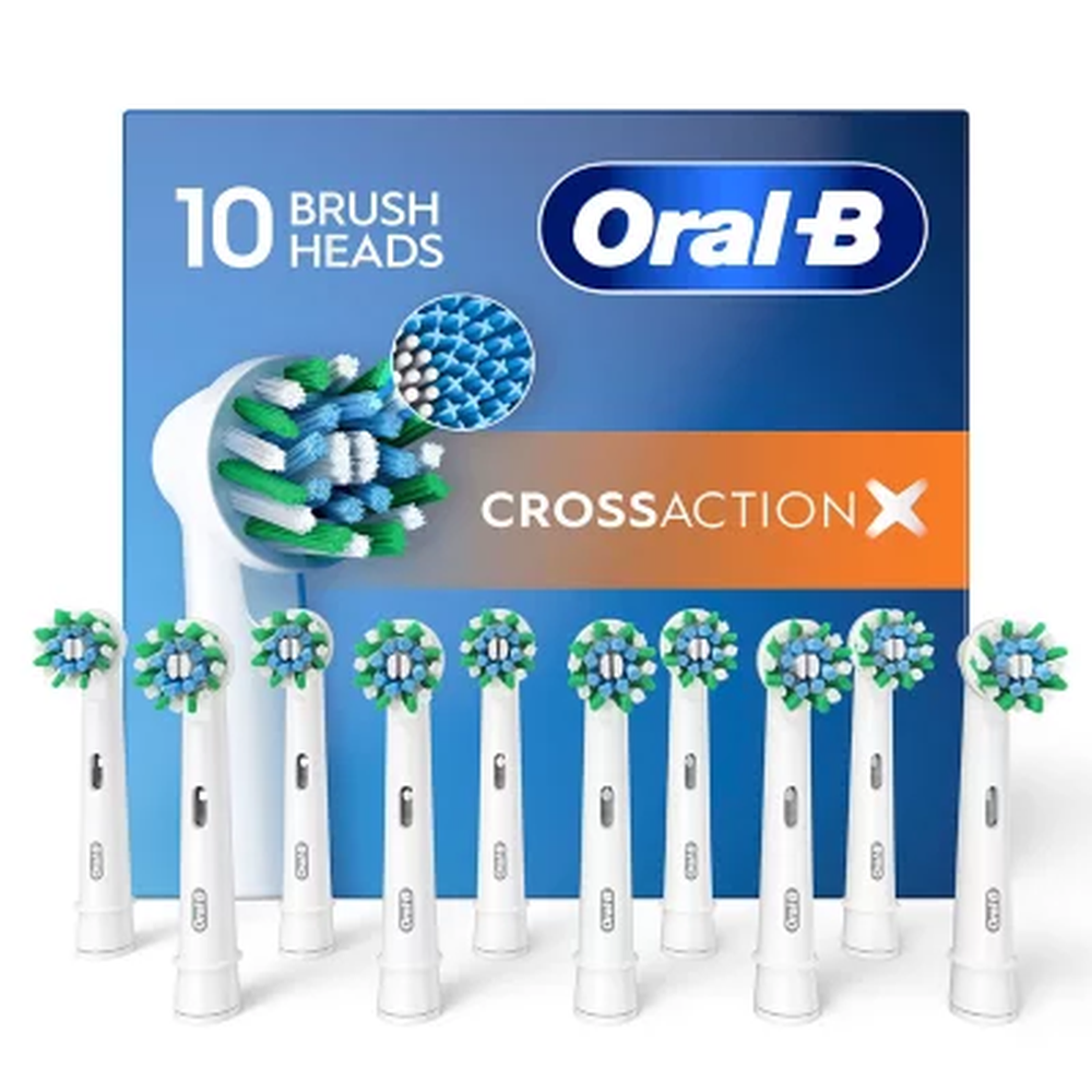 Oral-B Cross Action Replacement Electric Toothbrush Heads 10 ct