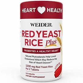 Weider Red Yeast Rice Plus 1200MG Tablets 240 ct
