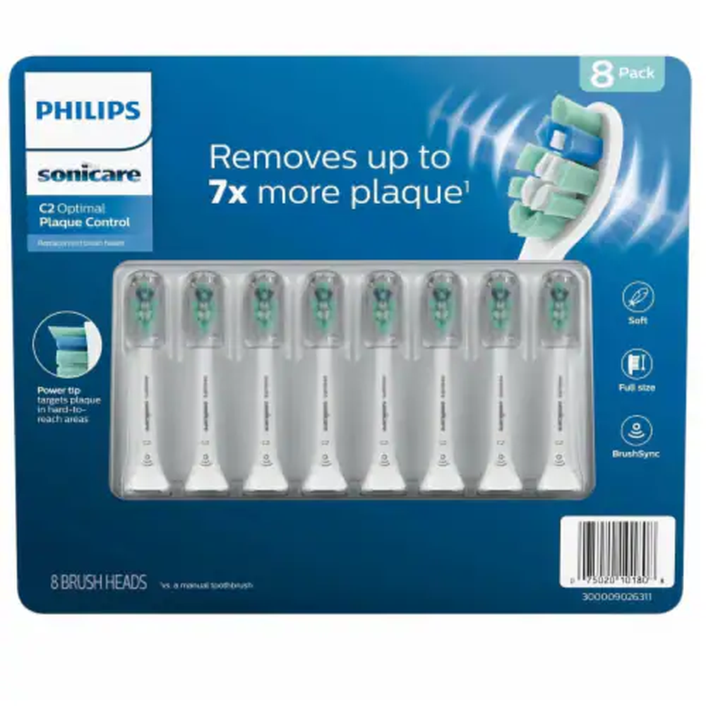 Sonicare Premium Plaque Toothbrush Soft Bristle 8 ct