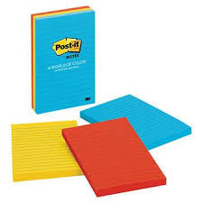 3M Post-It Notes 4” x 6” 10 packs