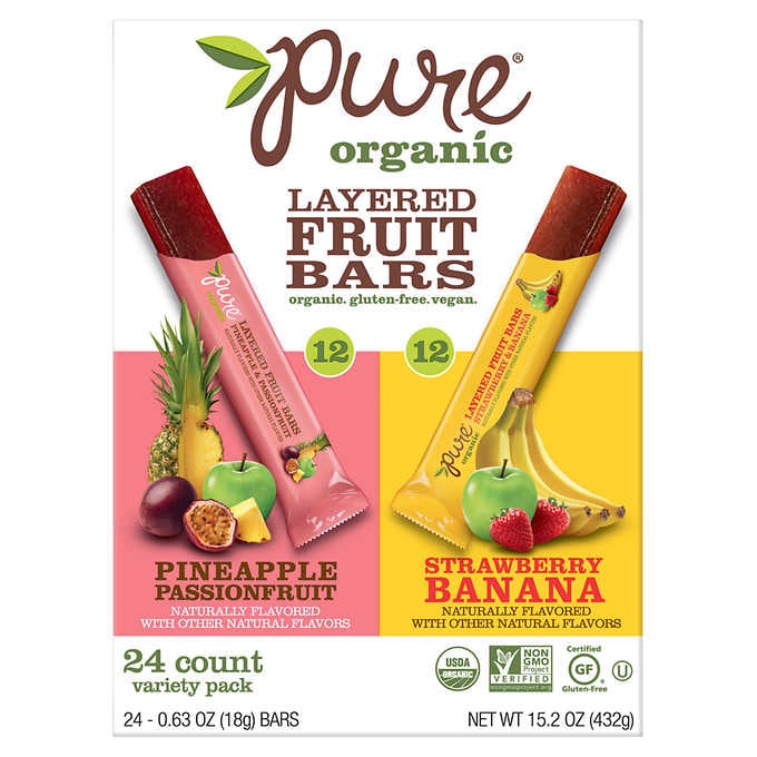 Pure Organic Layered Fruit Bar 24 ct