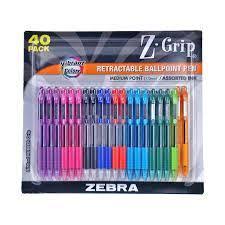 Zebra Retractable Pens, 40 ct