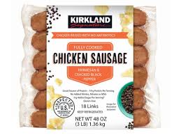 Kirkland Signature Parmesan Black Pepper Chicken Sausage 3 lbs