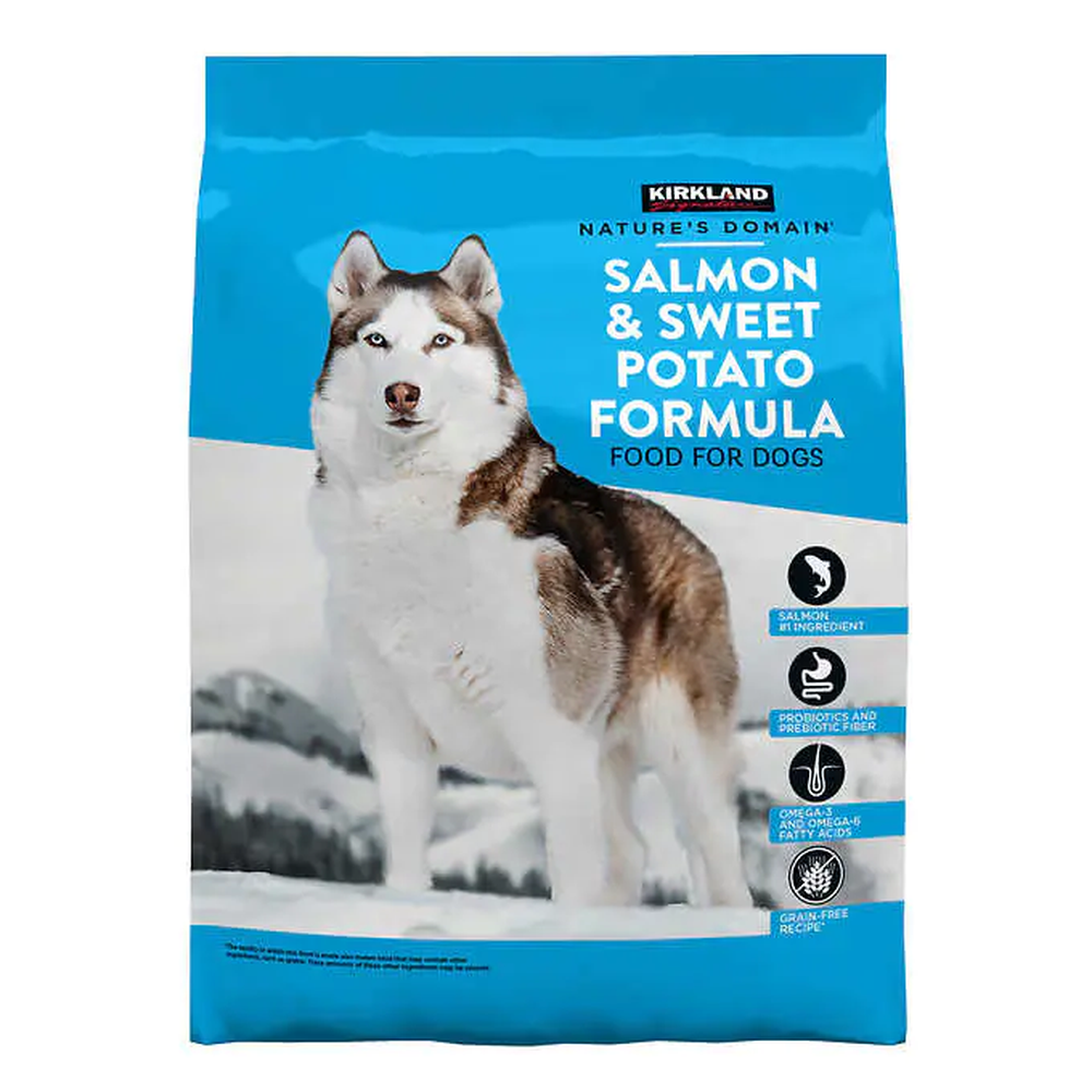 Kirkland Signature Natures Domain Salmon & Sweet Potato Dog Food 35 lbs