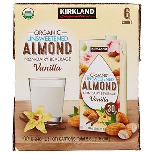 Kirkland Signature Organic Unsweetened Vanilla Almond Beverage 6-32 oz