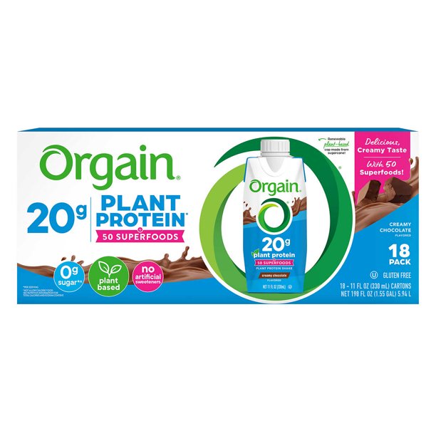 Orgain Plant Protein Shake Chocolate 18-11 oz